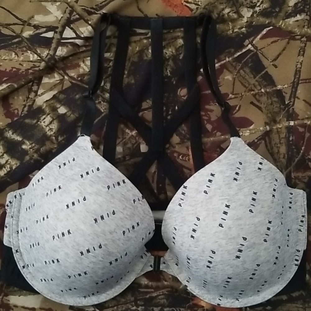 Pink by Victoria's Secret front close bra 36d